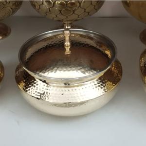 Olla de Latón Puro Hecha a Mano Tradicional India para Cocina Tradicional India con Revestimiento de Estaño al por Mayor - Product Image 3