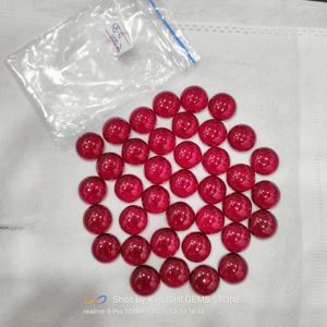 고품질 아름다운 루비 모조 실험실 제작 브릴리언트 컷 인증된 루즈 카보숑 고급 보석류용 보석 - Product Image 2