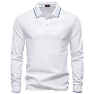 2026 Autumn Polo <b>Shirt</b> Men Solid Color <b>Long</b> <b>Sleeve</b> Cotton Rich Blend Breathable Polos Social Business <b>Golf</b> Polo <b>Shirts</b> for Men - Product Image 6