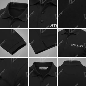 Coton tricoté solide en vrac pour chemises homme à manches courtes, vêtements de golf, logo OEM, uniforme d'entreprise, vêtements d'équipe, vêtements promotionnels - Product Image 6