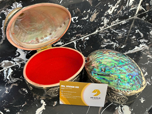 Handmade <b>Abalone</b> <b>Shell</b> Jewelry Box Round Oval Organizer Red Velvet Lining Luxury Royal Gift Vietnam Mother Of Pearl Jewelry Box - Product Image 6