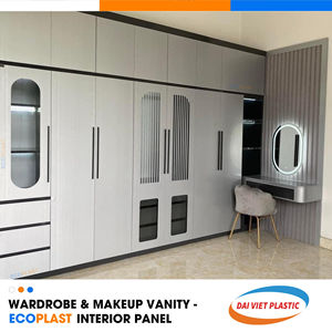 Armario y maquillaje Vanidad A prueba de termitas Resistencia a los arañazos Panel interior de PVC Fabricante líder de Vietnam - Product Image 4