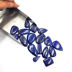 Lot de pierres précieuses en lapis-lazuli naturel, formes variées, cabochons, 5-40 mm, pour la création de bijoux faits main - Product Image 3