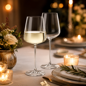 Verres à vin en borosilicate faits à la main de 420 ml, sans plomb, transparents, à pied, pour vin rouge et blanc, réutilisables, vente en gros - Product Image 6