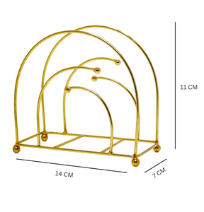 Porta pañuelos y servilletas triangular de latón Royal Crafts 15x5x13 cm, soporte de latón independiente, ¡gran oferta! - Product Image 4