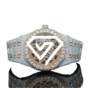 Reloj de Moissanita de Edición Limitada Antiguo de 41 mm – Reloj de Lujo Vintage con Incrustaciones de Diamantes para Hombre - Product Image 5