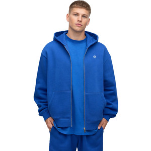 Sudaderas con capucha de algodón grueso de moda para hombre, estilo urbano, con cremallera completa, lisas, con logo personalizado, venta al por mayor, suministro OEM - Product Image 1