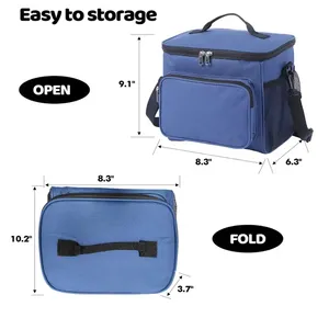 Sac isotherme réutilisable imperméable pour repas, boîte à lunch thermique et glacière pour le bureau, l'école, les activités de plein air, les enfants et les adultes, avec fermeture éclair - Product Image 5