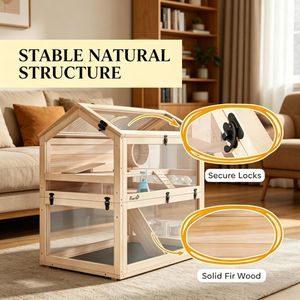 Modern Style <b>Small</b> Medium Pet Cage for Breeding <b>Small</b> Animals Outdoor Indoor Use Animal Pattern Made Steel Glass PP Material - Product Image 2