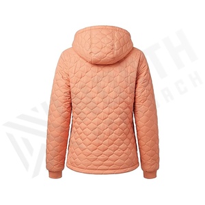 Chaqueta Acolchada con Capucha para Mujer, Manga Larga, Color Sólido, Relleno de Poliéster, Forro de Piel Sintética, Ropa de Otoño - Product Image 2