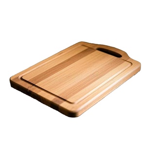 Planche à découper en bois dur de qualité supérieure avec poignée et canal à jus |   Planche à découper en bois réversible pour cuisines professionnelles - Product Image 3