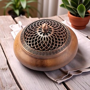 Handmade Walnut Wood Incense <b>Burner</b>: Chinese Style Aromatherapy Plate - Product Image 6