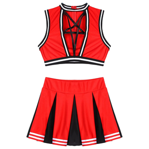 Ensemble d'uniformes de cheerleading pour jeunes, vêtements d'entraînement par sublimation, tenues de danse pour femmes, style tendance, vente en gros - Product Image 2
