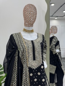 Último Diseño Moderno de Salwar Kameez con Bordado en Georgette para Mujer, Estilo Indio Pakistaní para Bodas y Fiestas, Venta al Por Mayor FATEMA FASHION - Product Image 2