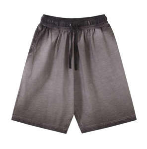 Pantalones Cortos Deportivos Vintage de Algodón 100% con Lavado Ácido para Hombre y Mujer, Cintura Elástica Media, Estampados, Transpirables, Antiarrugas, Holgados - Product Image 2