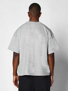 เสื้อยืดคอกลมผู้ชายสีเทาอ่อนทรงปกติ ผ้าฝ้าย 100% สไตล์ลำลอง สตรีทแวร์ รับผลิตแบรนด์ส่วนตัว แห้งเร็ว - Product Image 6
