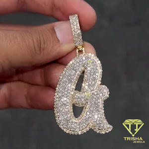 Iced Out Luxury " G " Letter Pendant For Men Custom Hip Hop <b>Necklace</b> Bling Jewelry <b>Initial</b> Rapper Streetwear Fashion Statement - Product Image 3