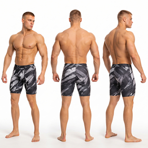<b>Men</b> Geometric Printed <b>Compression</b> <b>Shorts</b> Elastic Waist Quick Dry <b>Short</b> Tights Fitness Workout Base Layer <b>Shorts</b> <b>Men</b> Yoga <b>Shorts</b> - Product Image 5