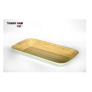 ถาดเสิร์ฟอาหารทรงสี่เหลี่ยมผืนผ้าคุณภาพสูง ทำจากไม้ไผ่ สำหรับใช้ในครัวเรือน สีและขนาดปรับแต่งได้ เป็นมิตรกับสิ่งแวดล้อม ปลอดภัยสำหรับสัมผัสอาหาร ใช้กับเครื่องล้างจานได้ - Product Image 1