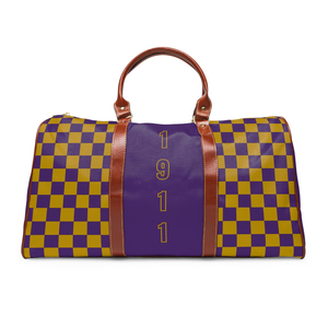 Checkmate Omega Psi Phi Inspired Cordura Duffle <b>Bag</b> 1911 Fraternity Travel Weekender <b>Overnight</b> <b>Bag</b> Zipper Waterproof Large - Product Image 5