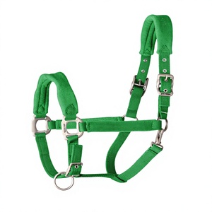 Harnais de cheval en nylon vert réglable avec fermeture à boucle, équipement d'équitation pour l'entraînement - Product Image 4