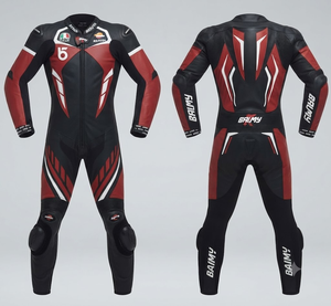 Traje de Carreras Personalizado para Hombre en Cuero Vacuno/Canguro, Mono de Una Pieza con Armadura de Nivel 2 CE, Hecho a Medida, Protección OEM - Product Image 1