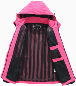 100% Polyester Printed Windbreaker <b>Jacket</b> for Women 2026 Fashion <b>Workout</b> Windproof Quick Dry Breathable V-neck Fleece Lining - Product Image 5