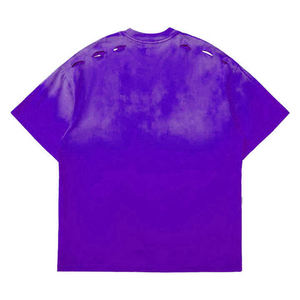 เสื้อยืดผู้ชายสีดำลายสีน้ำเงิน แขนสั้น คอตั้ง ทรงปกติ สวมใส่สบาย พิมพ์ลายซิลค์สกรีน ผ้าถัก ระบายอากาศได้ดี น้ำหนัก 220 กรัม - Product Image 5