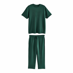 Wholesale <b>Men</b> <b>Pajama</b> <b>Set</b> Soft Breathable Cotton Sleepwear Comfortable Nightwear Loungewear OEM ODM Custom Logo Private Label Two - Product Image 3