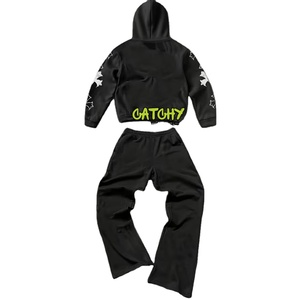 ชุดวอร์มพิมพ์ลายพัฟฟ์ OEM เสื้อฮู้ดดี้ กางเกงจ็อกเกอร์ ชุดกีฬา สำหรับออกกำลังกาย ฟิตเนส และกิจกรรมกลางแจ้ง - Product Image 6