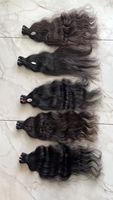 Extensions de Cheveux Naturels Indiens de Luxe en Gros, Cheveux Humains Non-Remy, Tissage Double Trame, Cheveux Non Traités avec Cuticules Intactes