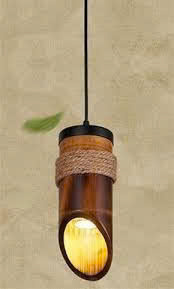 Lampes suspendues en bois pour restaurants, lampes suspendues artisanales en rotin et bambou, décoration - Product Image 6