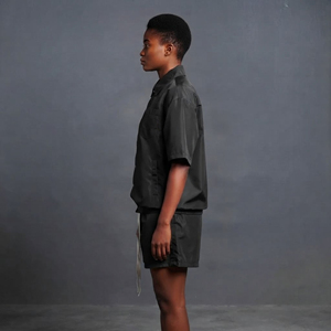 Nouveauté 2027 : Ensemble de survêtement pour femme, veste et short, en nylon respirant, couleur unie, imprimé personnalisé - Product Image 3