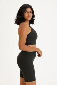 OEM Designer Style Black RIB Paloma <b>Racerback</b> <b>Bra</b> Activewear Shots Gym <b>Bra</b> and Fitness Wear Athletic Wear Leggings Print - Product Image 6