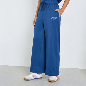 Custom DTG Wide Leg <b>Sweat</b> <b>Pants</b> Polyester Cotton Casual Loose Fit Jogger Trousers Personalized Print Street Wear Style for <b>Women</b> - Product Image 1