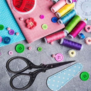 Ciseaux à ongles durables de 3.5 pouces avec poignée en acier ciseaux à broder de qualité bricolage gaine en cuir pour la couture de fil de tissu - Product Image 6