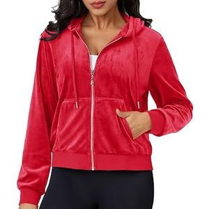 Sudadera con Capucha de Talla Grande Personalizable, Ecológica, de Terciopelo, con Cierre, para Mujer, Transpirable, de Invierno, de Secado Rápido, Antiarrugas - Product Image 1