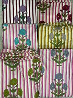 Nuevo Diseño, Tela de Algodón Orgánico Lavado Multicolor, Cambray Ligero y Ecológico, Tela India para Prendas, Decoración Floral para el Hogar y Manualidades