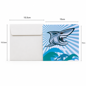 Wholesale 3D Pop Up <b>Card</b> Shark With Ocean Waves Design Luxury <b>Card</b> For Greetings Custom Handmade Greeting <b>Card</b> With Offset Print - Product Image 2
