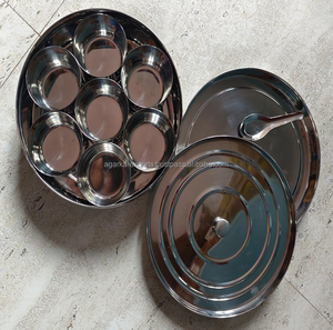 Organizador de Especias Redondo de Acero Inoxidable para Cocina con 7 Recipientes y Juego de Cucharas - Product Image 1