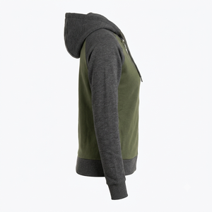 Women Hooded Color Blocked Fleece Jacket Full Sleeve Windproof Autumn Outerwear Regular Fit <b>Zipper</b> Up Sweatshirt - Product Image 5