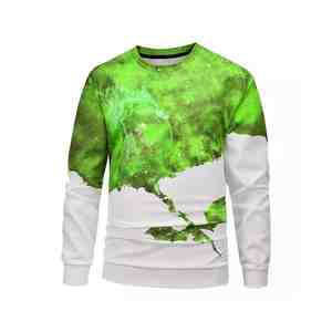 Sweat-shirt ras du cou en molleton tricoté anti-rétrécissement pour homme, motif crâne par sublimation, design imprimé numérique personnalisé - Product Image 1