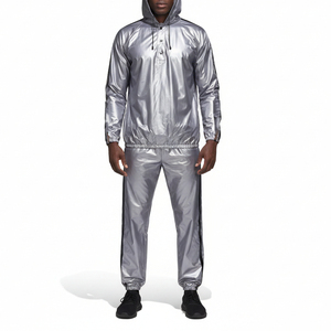 Ensemble de survêtement de sudation personnalisé pour femmes, idéal pour la gym et le fitness, avec taille élastique, en fibre de polyester résistante pour la perte de poids - Vente en gros - Product Image 1