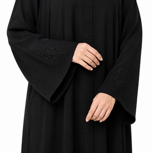 Abaya Negra de Lujo, Estilo Árabe Premium, Estilo Saudí, Abaya Negra para Hajj - Product Image 3