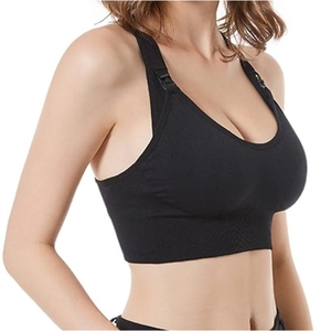 Soutien-gorge de sport pour femme de qualité, grande taille, réversible, maintien moyen, en Spandex/Nylon, écologique, confortable à l'avant, pour le fitness complet, Nouveau - Product Image 3
