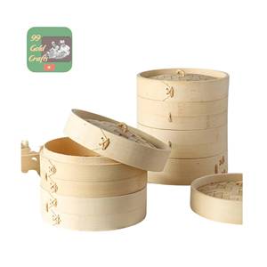 Customizable Sizes Bamboo Steamer <b>Basket</b> <b>Small</b> to Large Diameter for Professional Kitchen and Home Use Factory Wholesale Bulk Sa - Product Image 6
