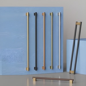 Patented Customized Long <b>Black</b> Luxury Modern Door Pull <b>Handle</b> Decorative Stainless Steel for Wooden Hotel Doors - Product Image 3