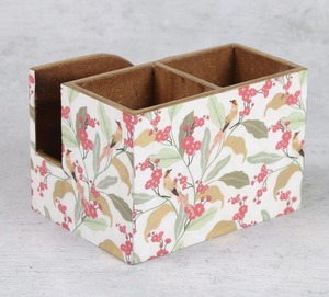Organisateur de rangement en bois personnalisé avec impression pour hôtel, boîte à couverts de qualité supérieure pour la maison et le bureau - Product Image 3
