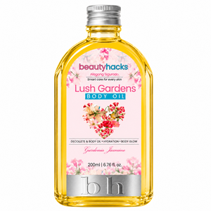 Beautyhacks LushGardens Body <b>Oil</b> 200ml Gardenia Jasmine Moisturizer for Decollete & Body <b>Glow</b> - Product Image 1