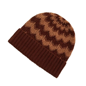 Unisex Hand Knitted Beanie Hat Geometric Pattern Acrylic <b>Winter</b> <b>Cap</b> Casual Wear for Adults - Product Image 4